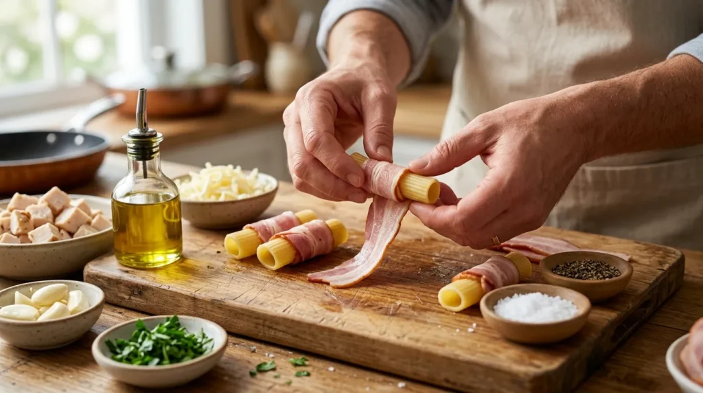 Creamy Chicken & Bacon-Wrapped Rigatoni 2 Requirements_for_each_image_