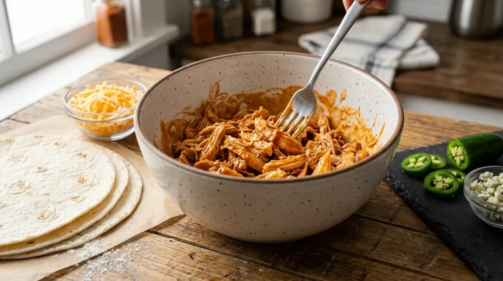 how-to-make-crispy-buffalo-chicken-chimichanga