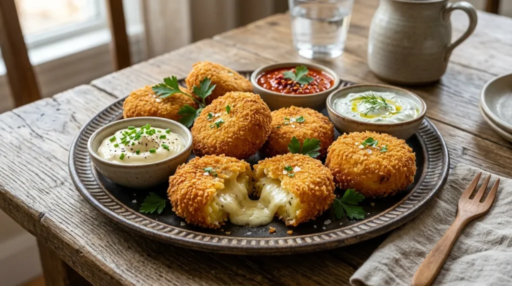Cheese-Stuffed Potato Cookies 3 cheese-stuffed-potato-cookies-with-garlic-dip
