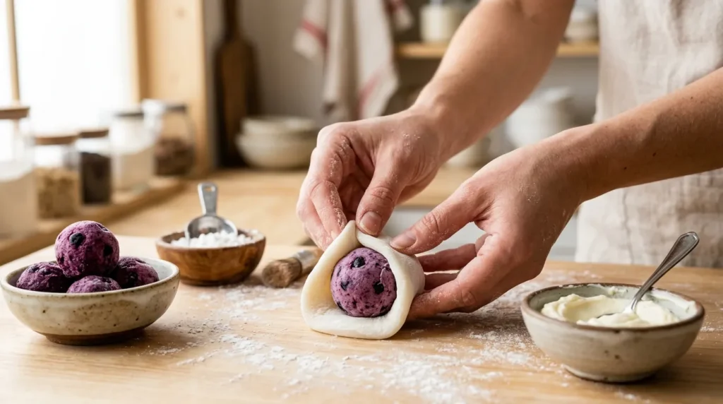 Blueberry Cheesecake Mochi 2 how-to-make-blueberry-cheesecake-mochi