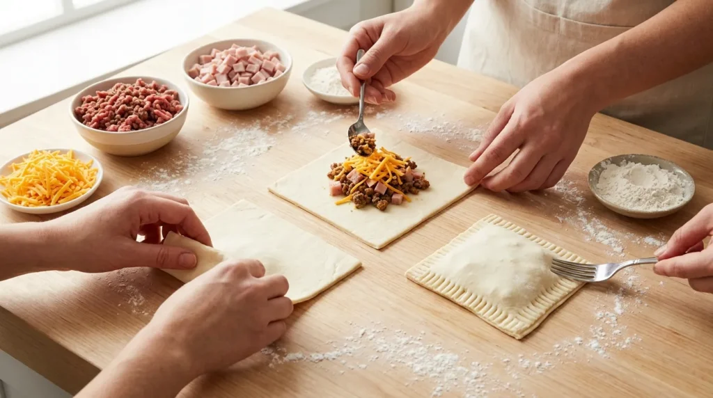 Air Fryer Ham & Cheese Meat Pie 2 how-to-make-air-fryer-ham-cheese-meat-pie