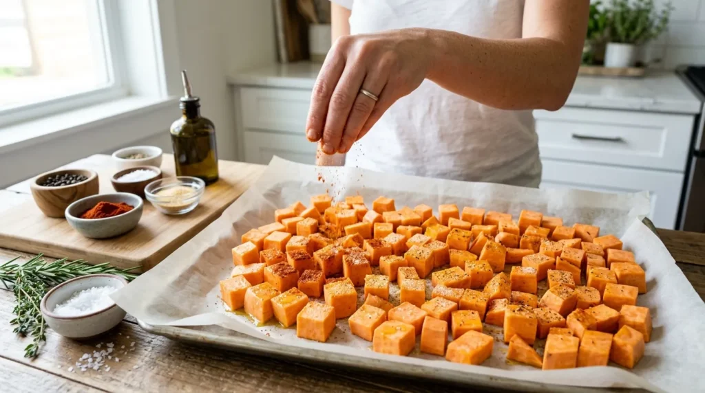 High Protein Taco Sweet Potato Bowl 2 how-to-roast-sweet-potatoes-for-taco-bowl
