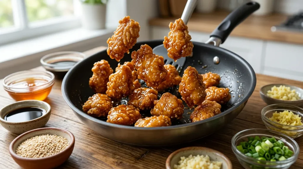 Honey-Sesame Glazed Crispy Bites 2 how-to-make-honey-sesame-glazed-crispy-bites