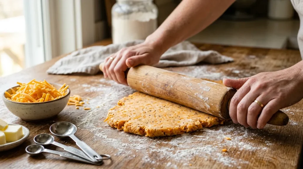 Artisan Butter & Aged Cheddar Cheese Crackers 2 how-to-make-aged-cheddar-cheese-crackers