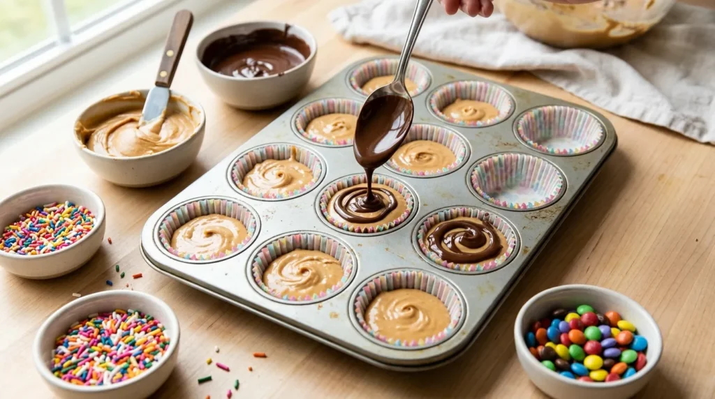 Rainbow Chocolate Peanut Butter Cups 2 how-to-make-rainbow-chocolate-peanut-butter-cups