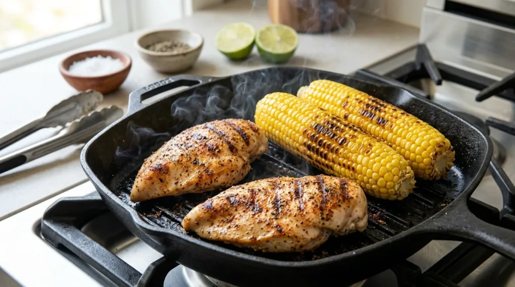 Grilled Chicken Tacos with Charred Corn Salsa 2 how-to-grill-chicken-and-char-corn-for-tacos