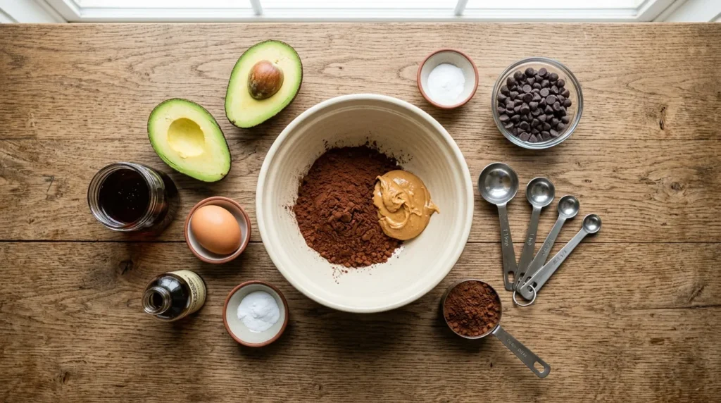 Healthy Avocado Cookies 2 mixing-flourless-avocado-cookie-dough