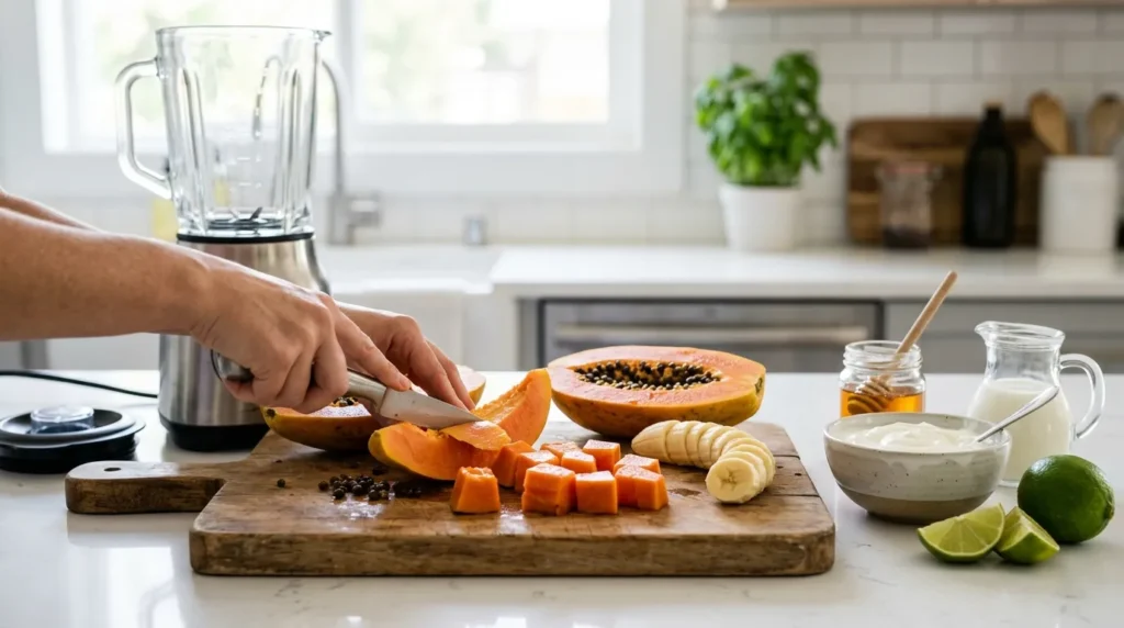 how-to-make-creamy-papaya-smoothie