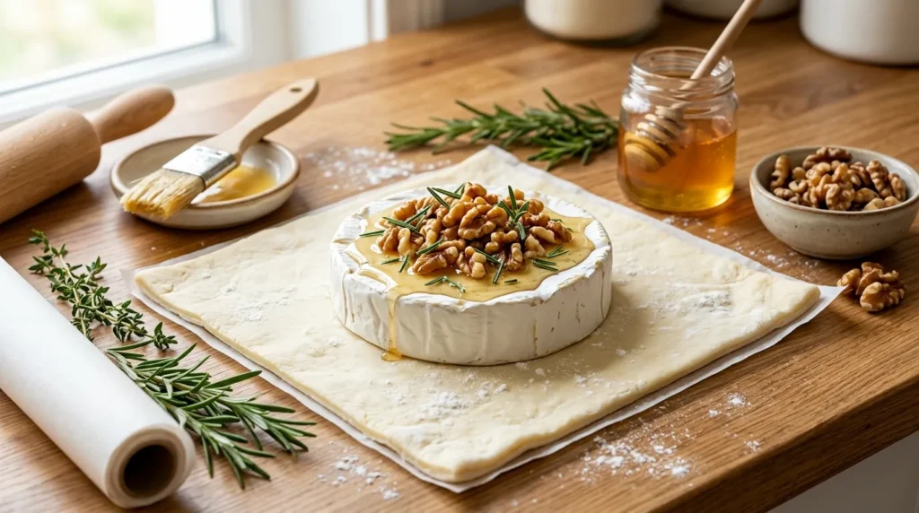 how-to-make-honey-walnut-baked-brie