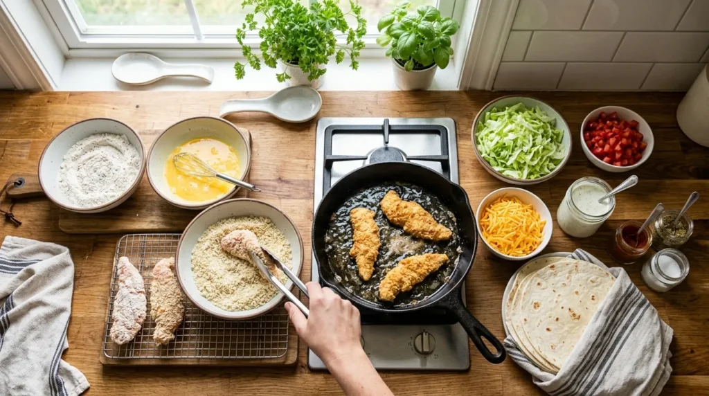  how-to-make-crispy-ranch-chicken-wraps