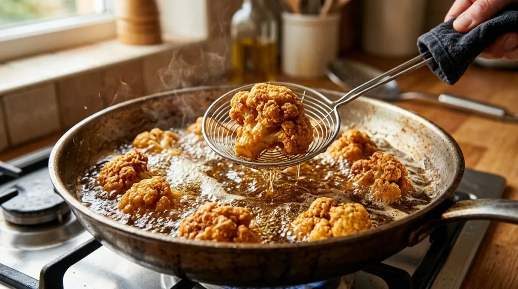 Crispy Spicy Fried Cauliflower Bites 2 how-to-coat-crispy-fried-cauliflower