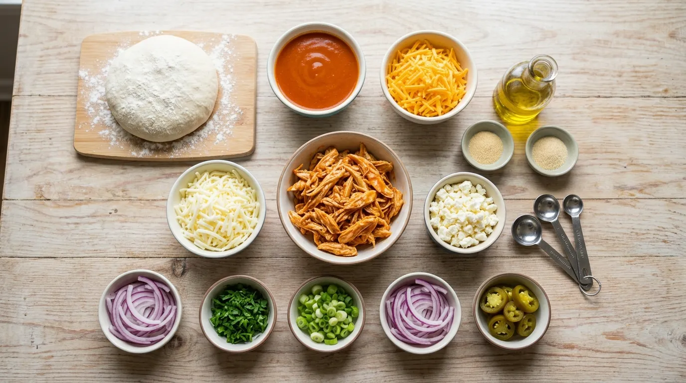 Buffalo Chicken Pizza Recipe 2 Requirements for each image 3