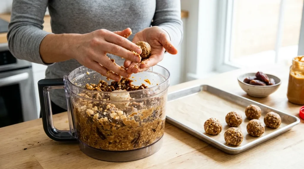 how-to-make-protein-snickers-bites