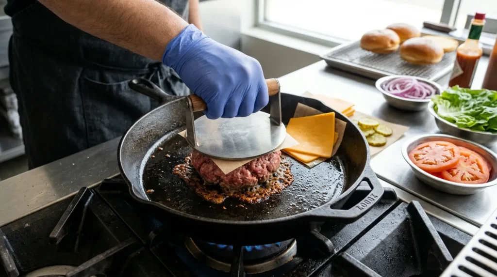 The Ultimate Double Smash Burger & Crispy Wedges 2 how-to-make-double-smash-burger