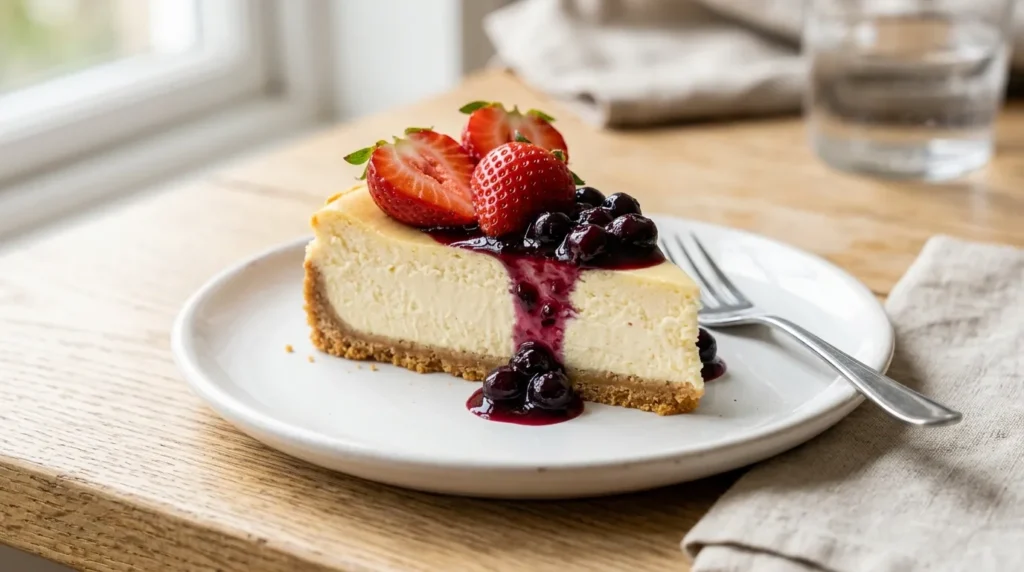 Creamy Baked Cheesecake 3 creamy-baked-cheesecake-with-fresh-berries