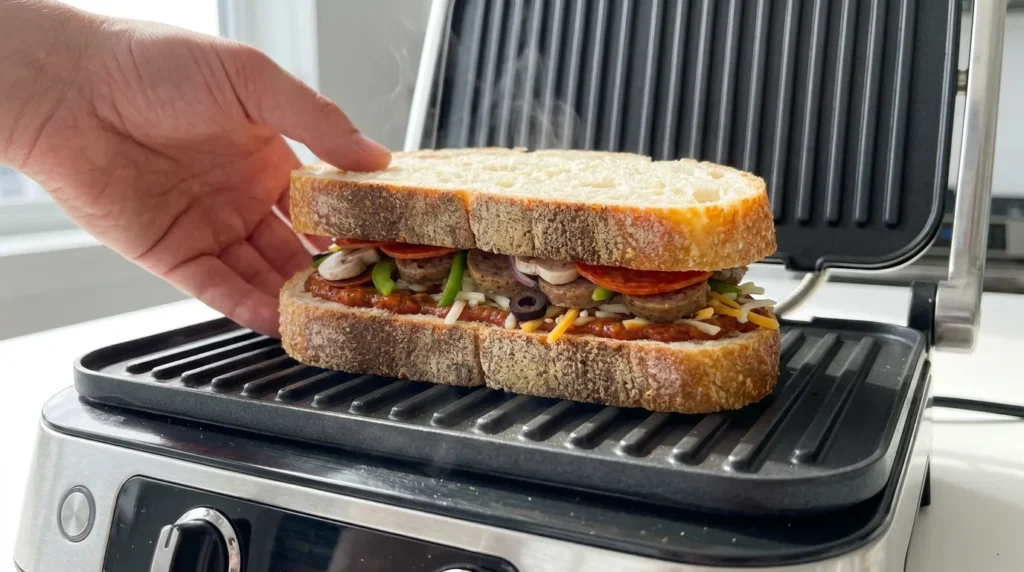 The Ultimate Grilled Press Pizza Sandwich 2 how-to-make-grilled-press-pizza-sandwich
