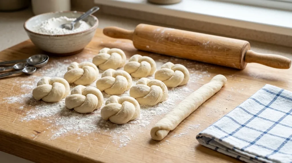 Butter Fried Dough Knots 2 how-to-shape-fried-dough-knots