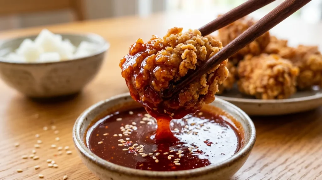 Korean Fried Chicken Bites 2 sweet-and-spicy-korean-fried-chicken-bites-served