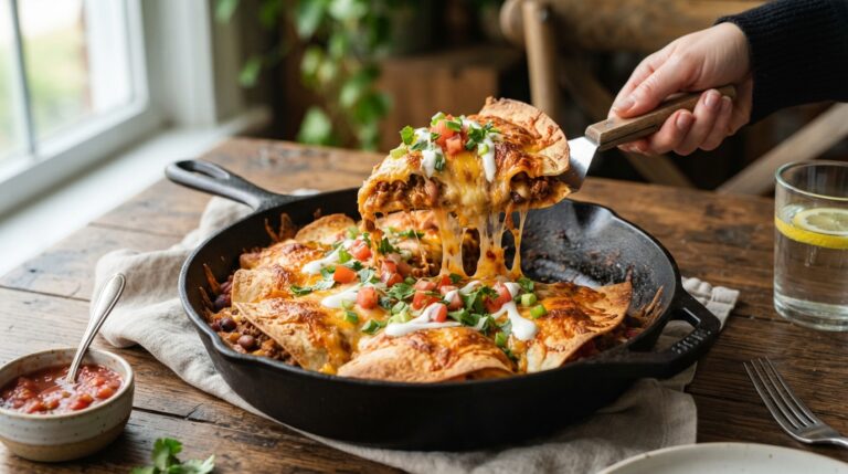 Cheesy Folded Tortilla Bake Recipe | Easy & Crispy