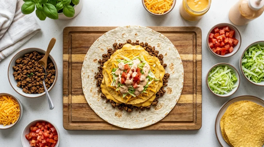 Ultimate Beef Crunchwrap 2 how-to-fold-beef-crunchwrap
