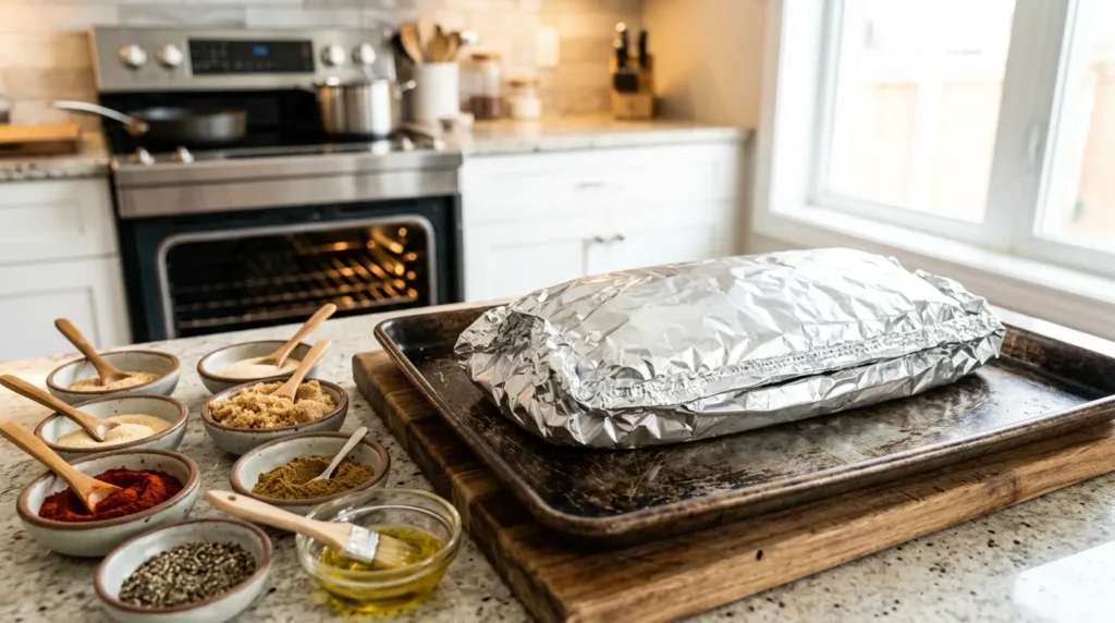 Oven-Baked Pulled Pork Ribs 2 how-to-season-and-wrap-pulled-pork-ribs