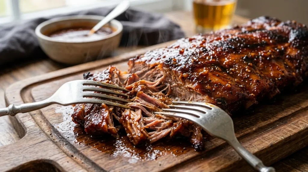 Oven-Baked Pulled Pork Ribs 3 oven-baked-pulled-pork-ribs-served-with-coleslaw