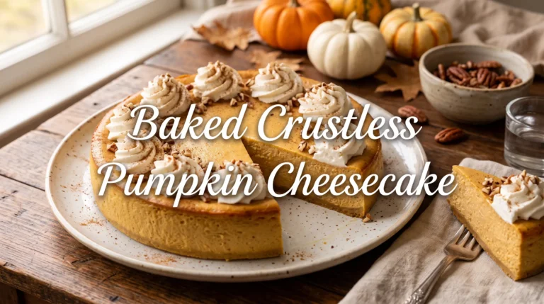 baked-crustless-pumpkin-cheesecake-whipped-cream