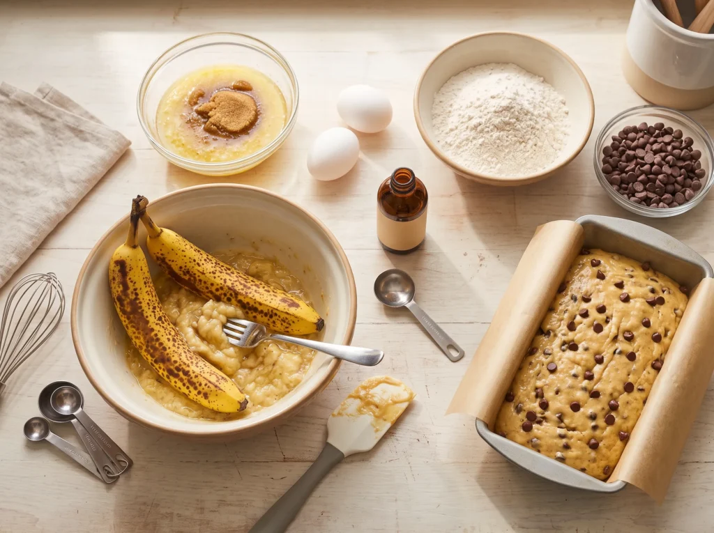 The Ultimate Moist Chocolate Chip Banana Bread 2 how-to-make-moist-chocolate-chip-banana-bread
