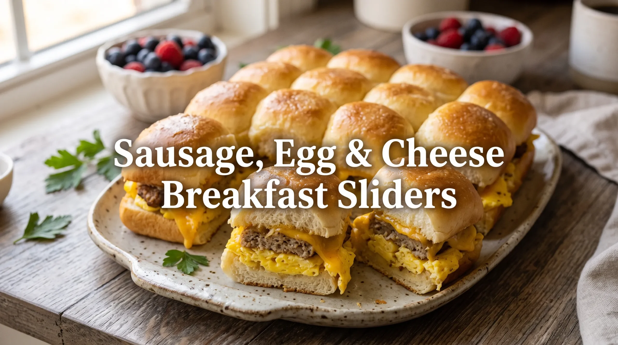 sausage-egg-cheese-breakfast-sliders