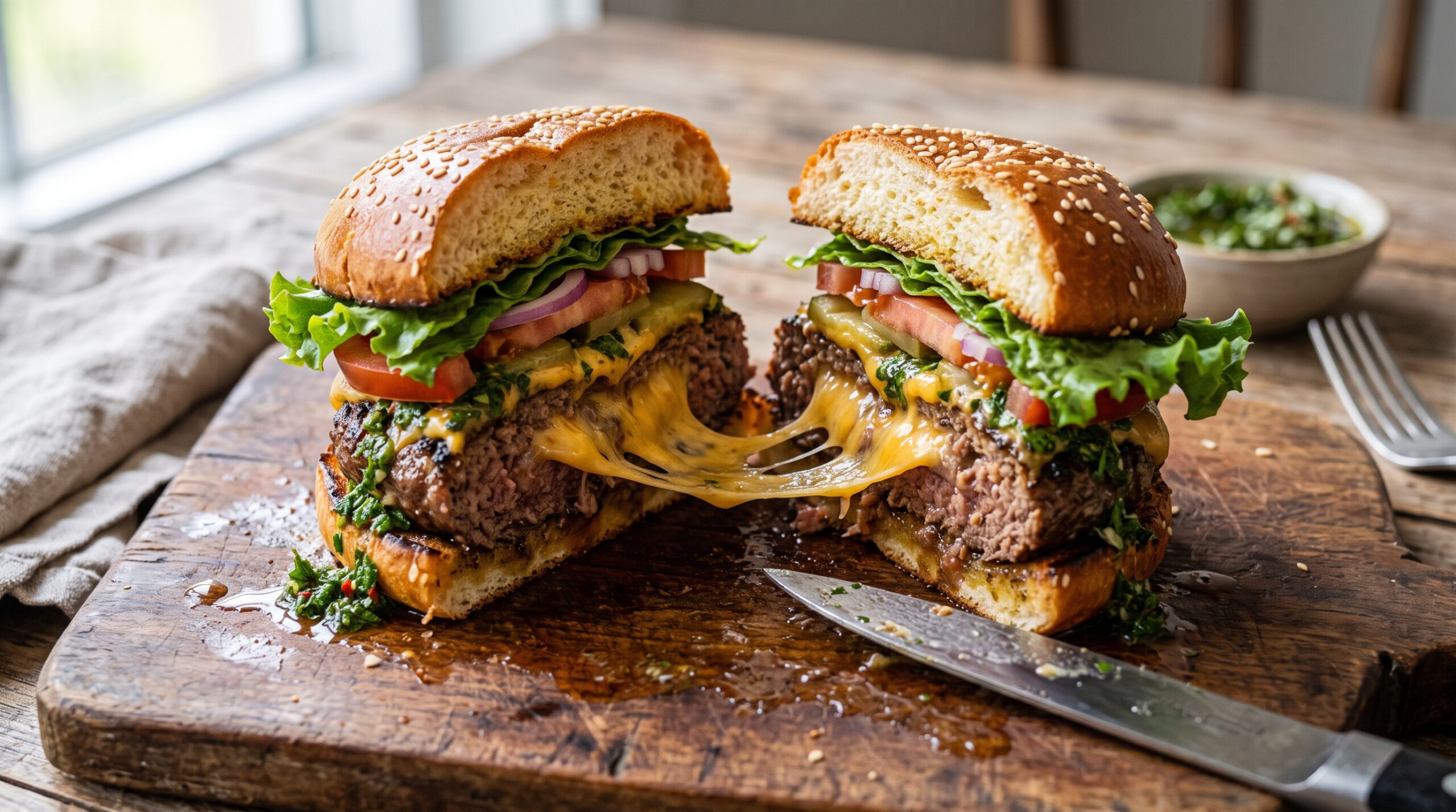 chimichurri-cheese-stuffed-burger-served-with-fries