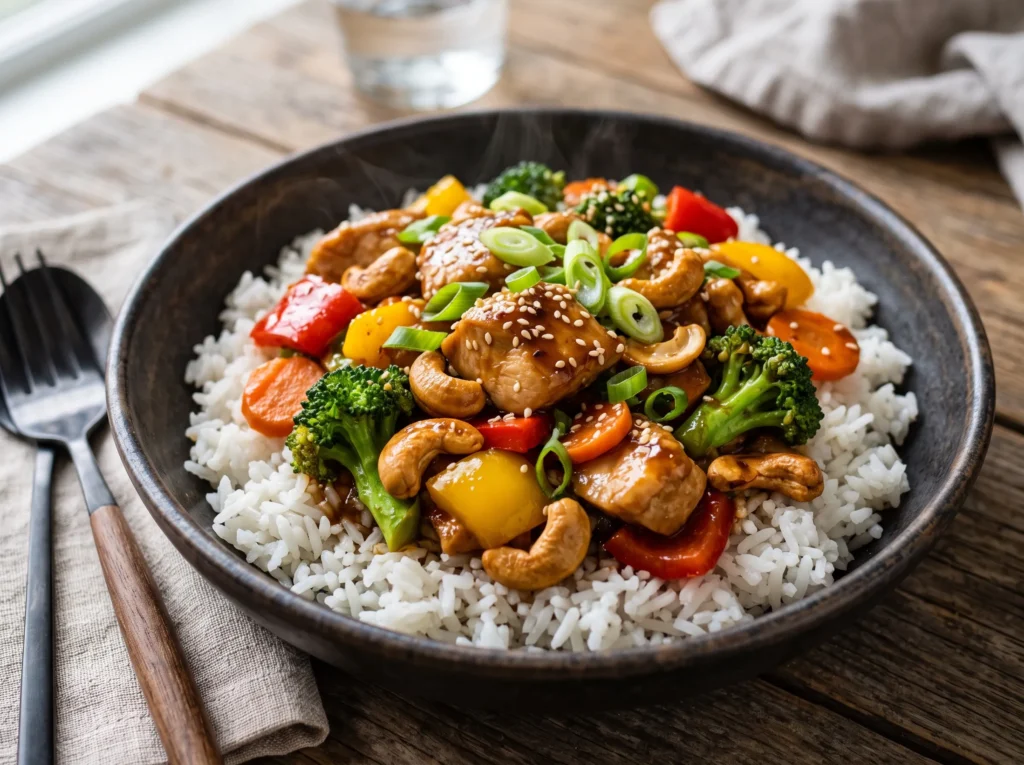 Cashew Chicken Stir-Fry 3 cashew-chicken-stir-fry-with-rice