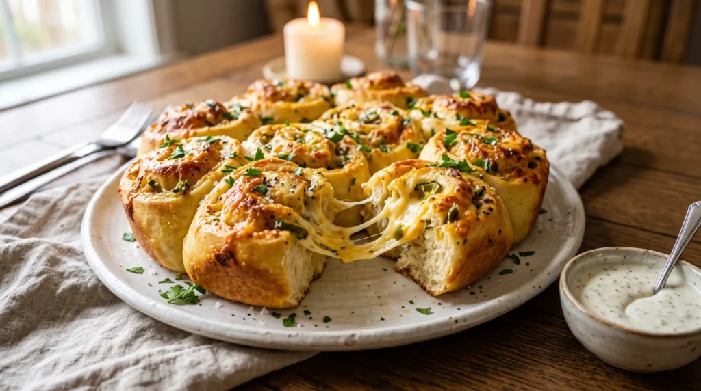 Jalapeño Cheese Rolls 3 cheesy-garlic-jalapeno-rolls-serving