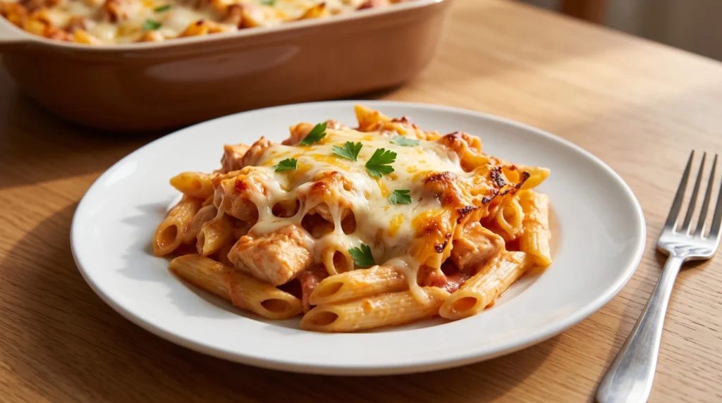Cheesy Chicken Penne Bake 3 cheesy-chicken-penne-bake-serving