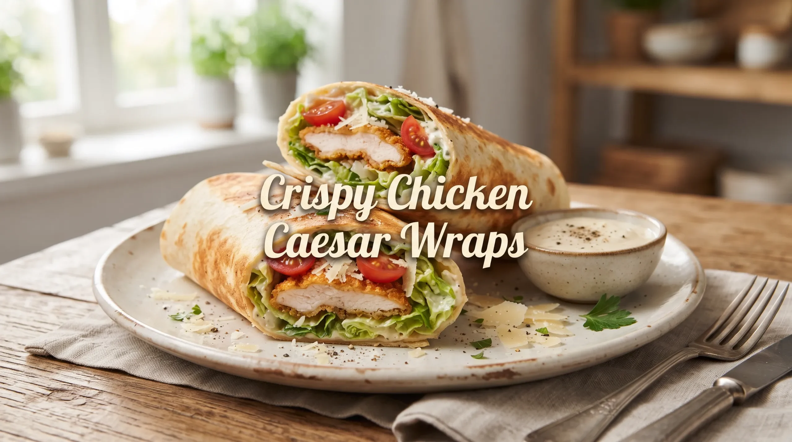 crispy-chicken-caesar-wraps