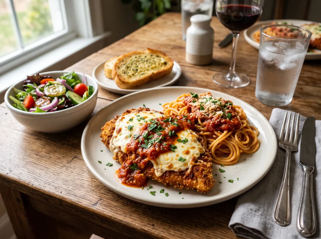 Crispy Chicken Parmesan 3 crispy-chicken-parmesan-with-pasta