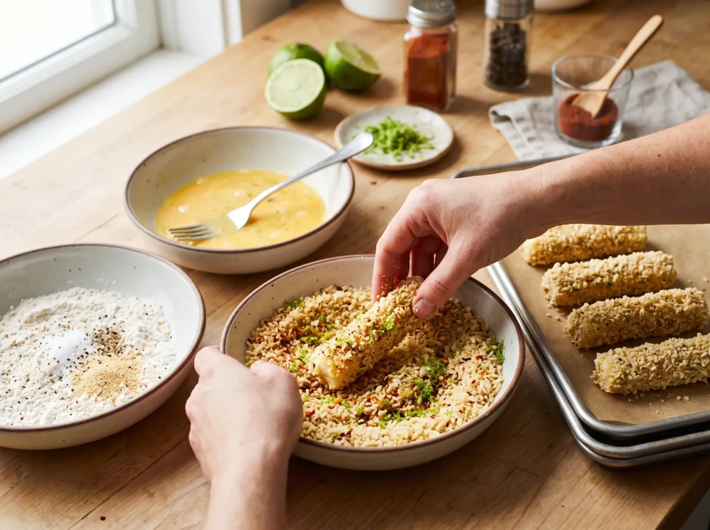 Crispy Chili-Lime Mozzarella Sticks 1 how-to-make-crispy-chili-lime-mozzarella-sticks
