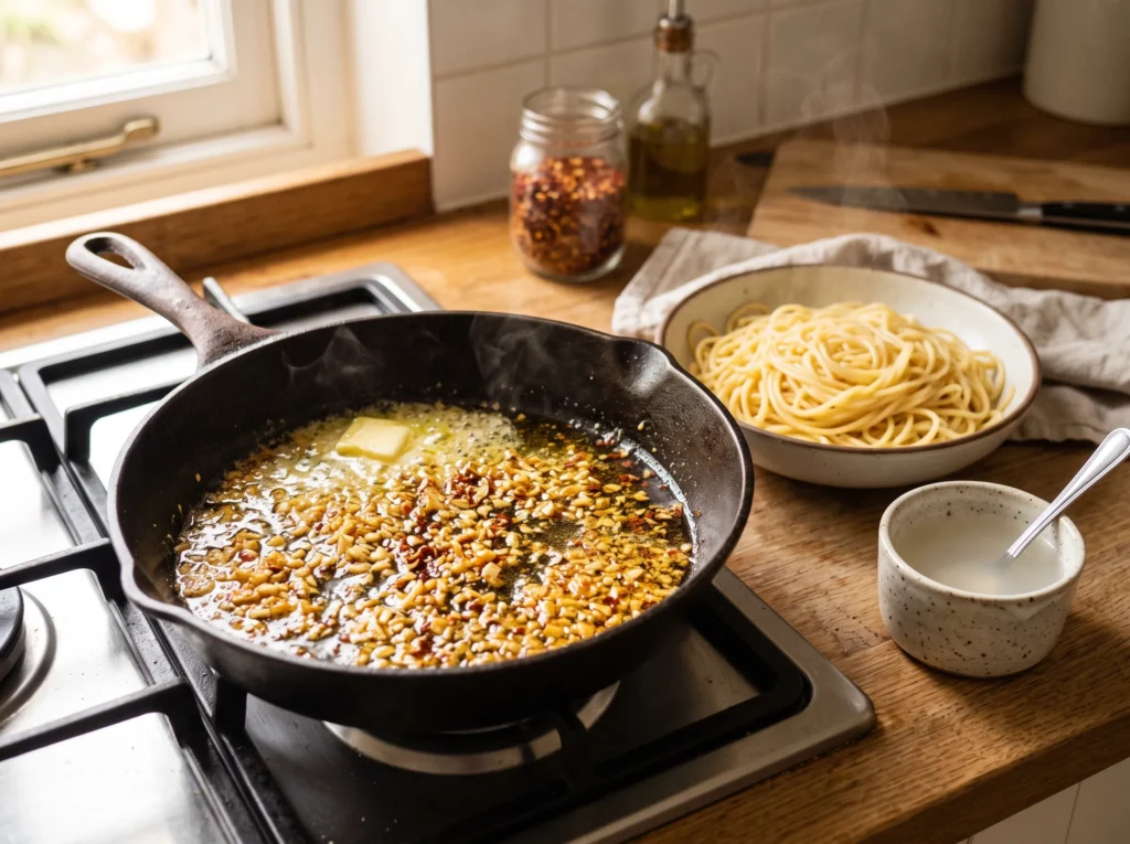 Chili Oil Garlic Butter Pasta 🌶️ 2 how-to-make-chili-oil-garlic-butter-pasta