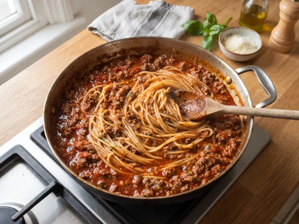 One-Pan Spaghetti Bolognese 2 how-to-make-one-pan-spaghetti-bolognese