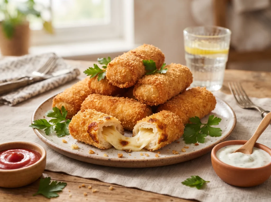Crispy Cheese Bread Rolls 3 crispy-cheese-bread-rolls-with-dipping-sauce