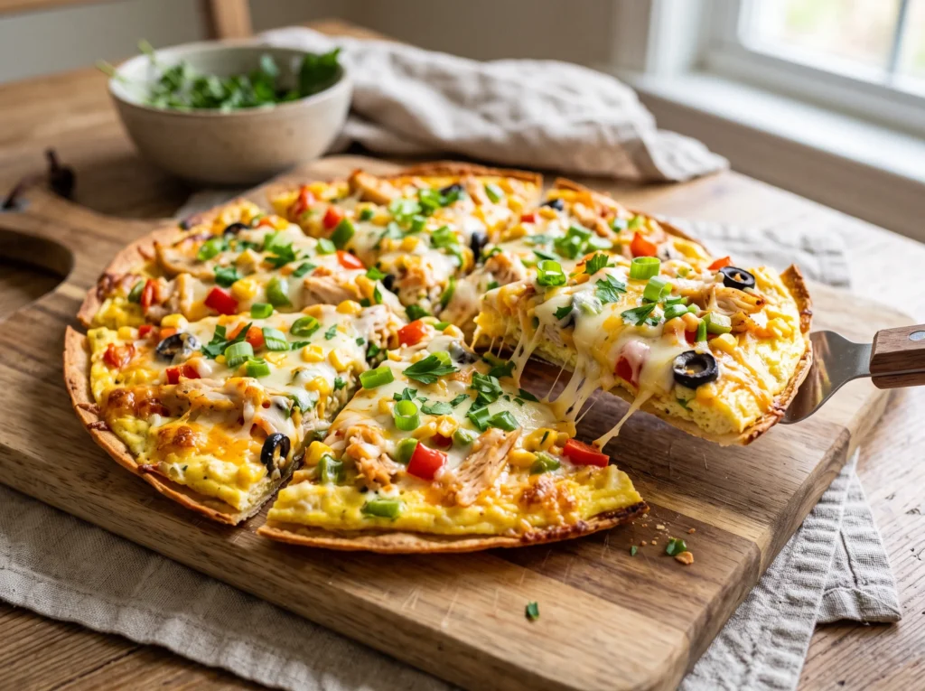 10-Minute Egg Tortilla Pizza 3 egg-tortilla-pizza-serving