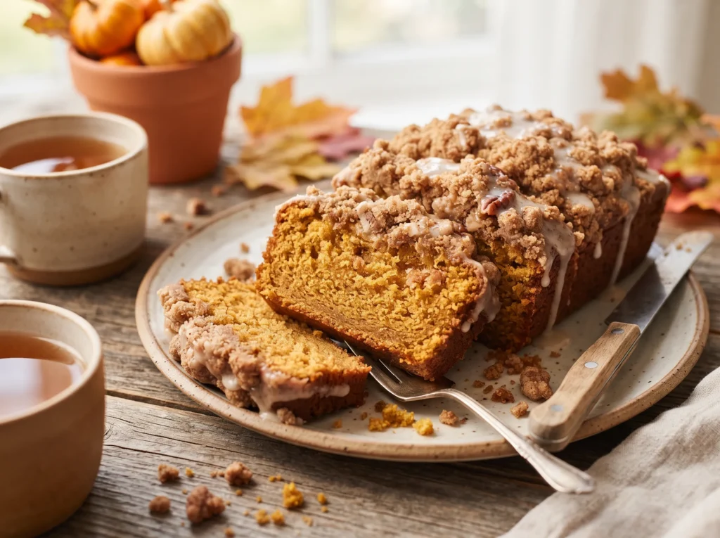 glazed-pumpkin-crumble-bread-serving