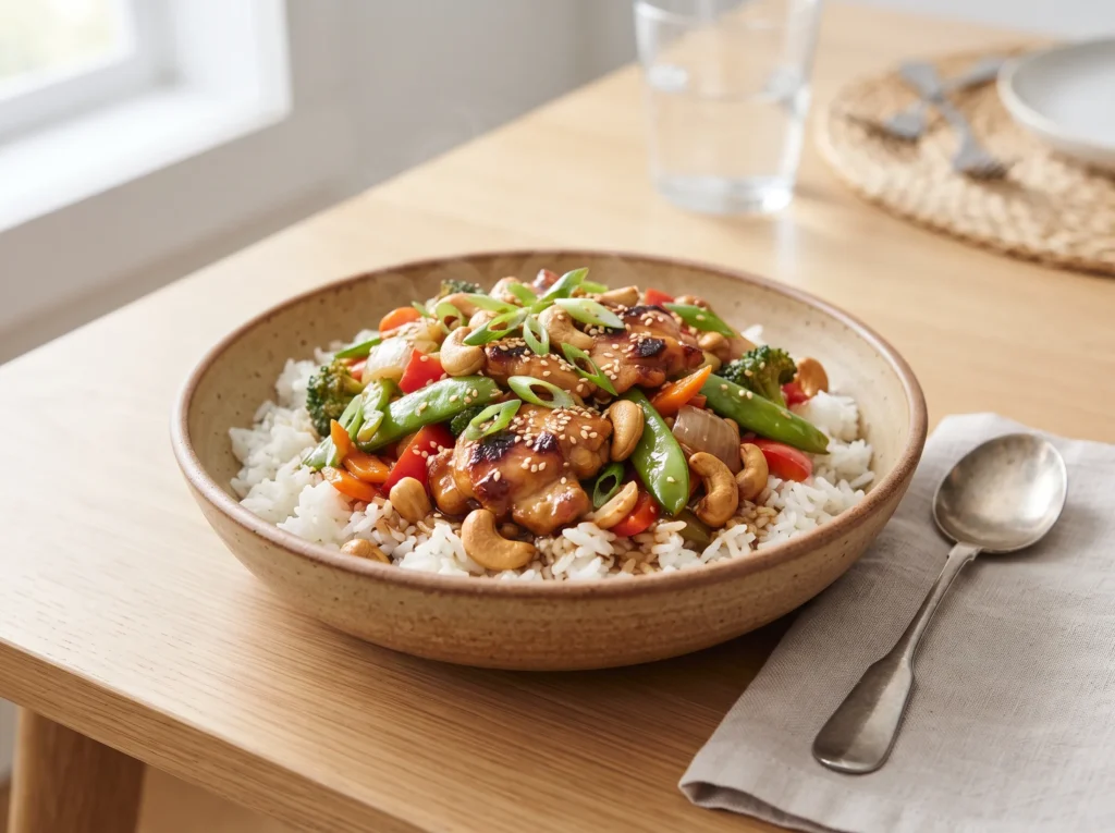 Honey Cashew Chicken Stir-Fry 3 honey-cashew-chicken-stir-fry-with-rice