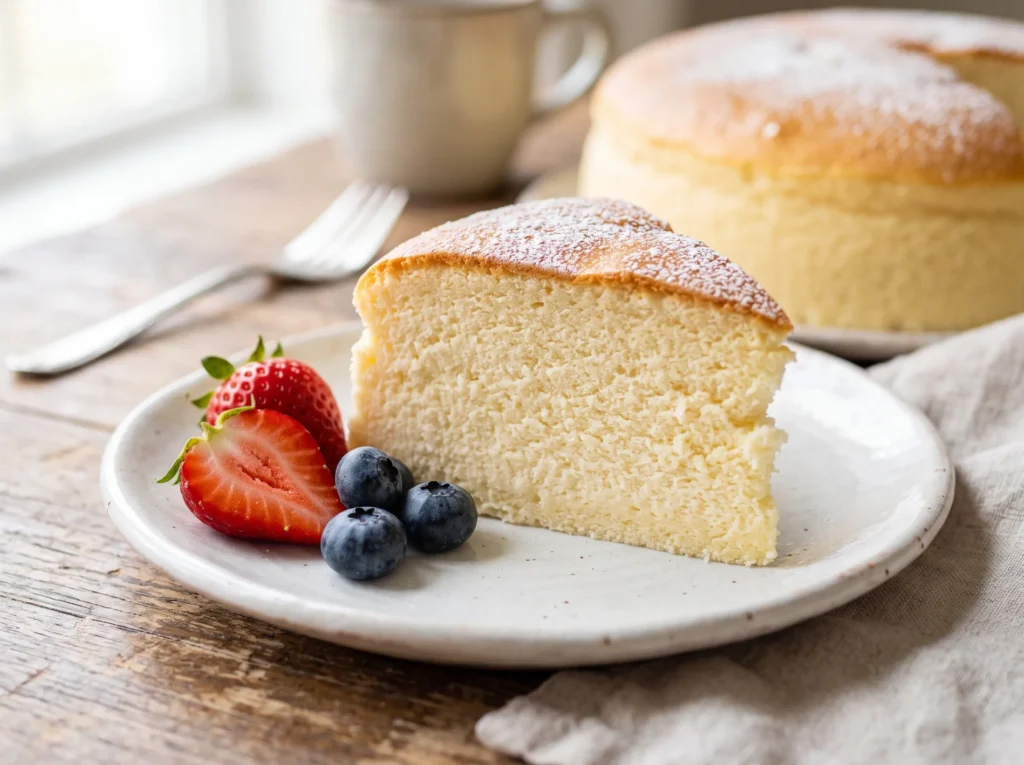 Fluffy Japanese Cheesecake 3 fluffy-japanese-cheesecake-serving
