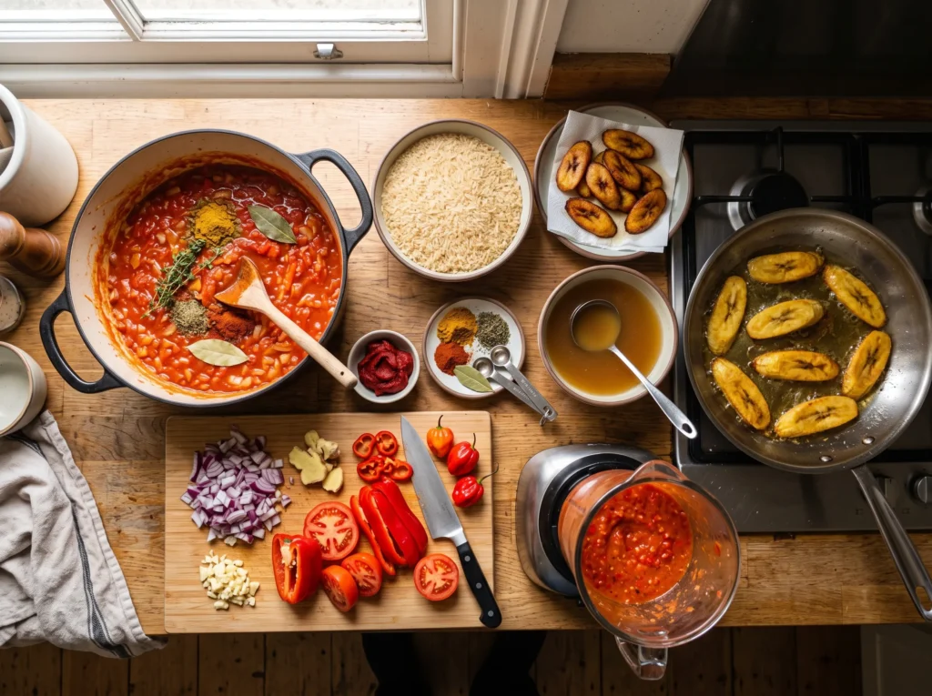 how-to-make-jollof-rice-with-fried-plantains