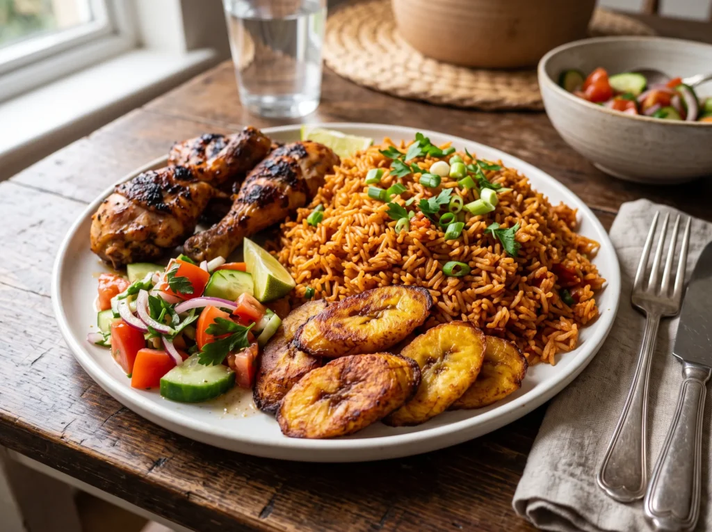 jollof-rice-fried-plantains-serving