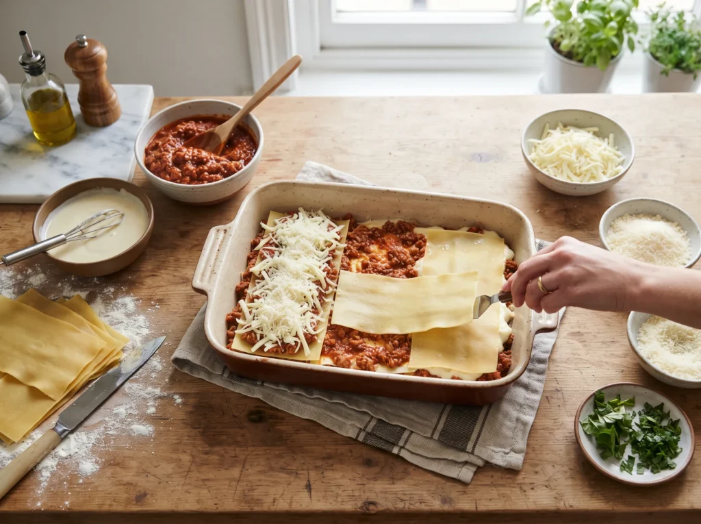 Classic Lasagna Bolognese 2 how-to-layer-lasagna-bolognese