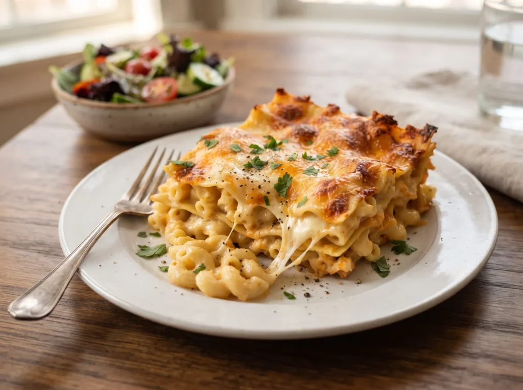 Mac n Cheese Lasagna 3 mac-n-cheese-lasagna-cheesy-layers