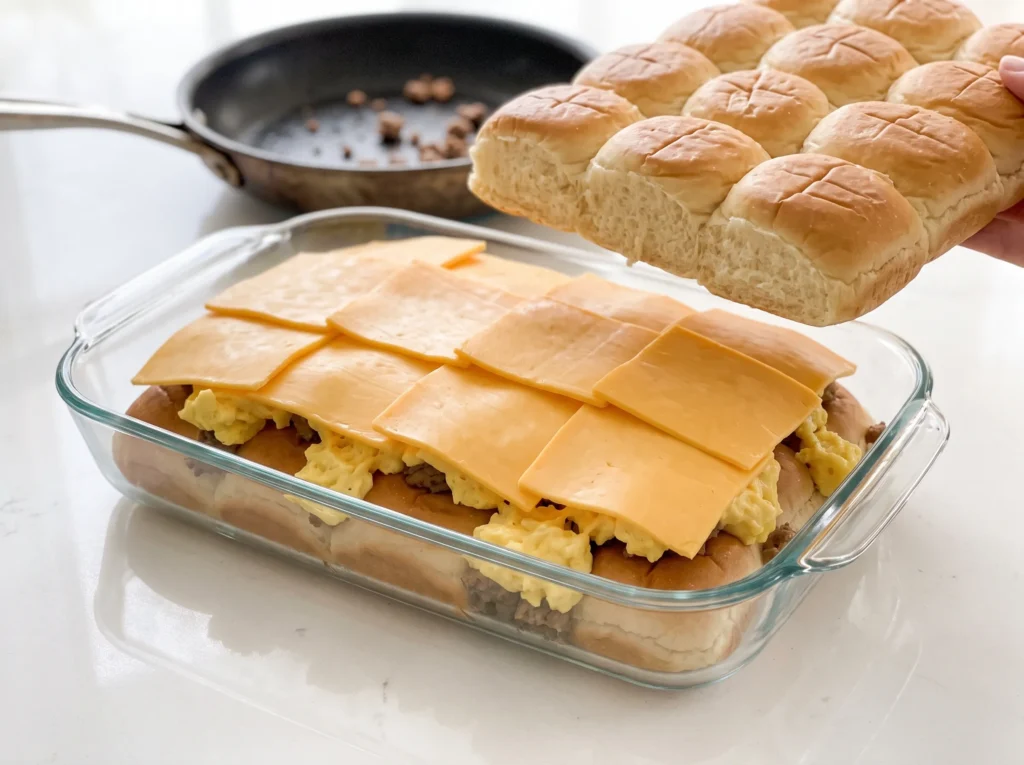 how-to-make-sausage-egg-cheese-breakfast-sliders