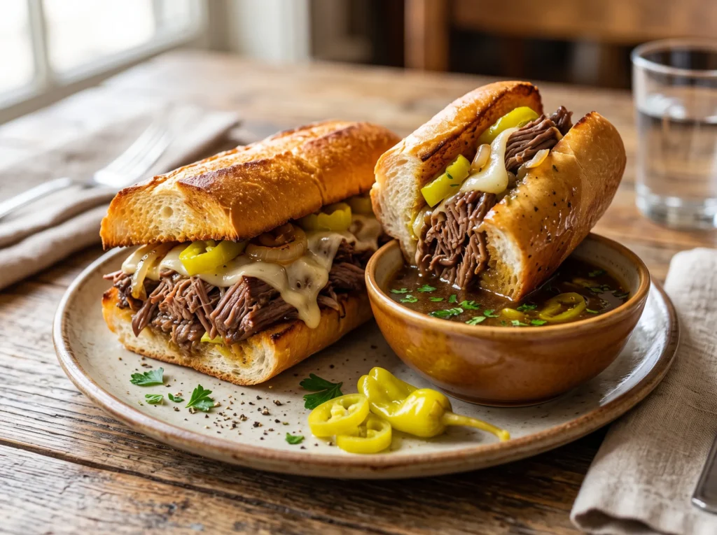 Mississippi Pot Roast Sandwich with Au Jus Dipping Sauce 3 mississippi-pot-roast-sandwich-with-au-jus
