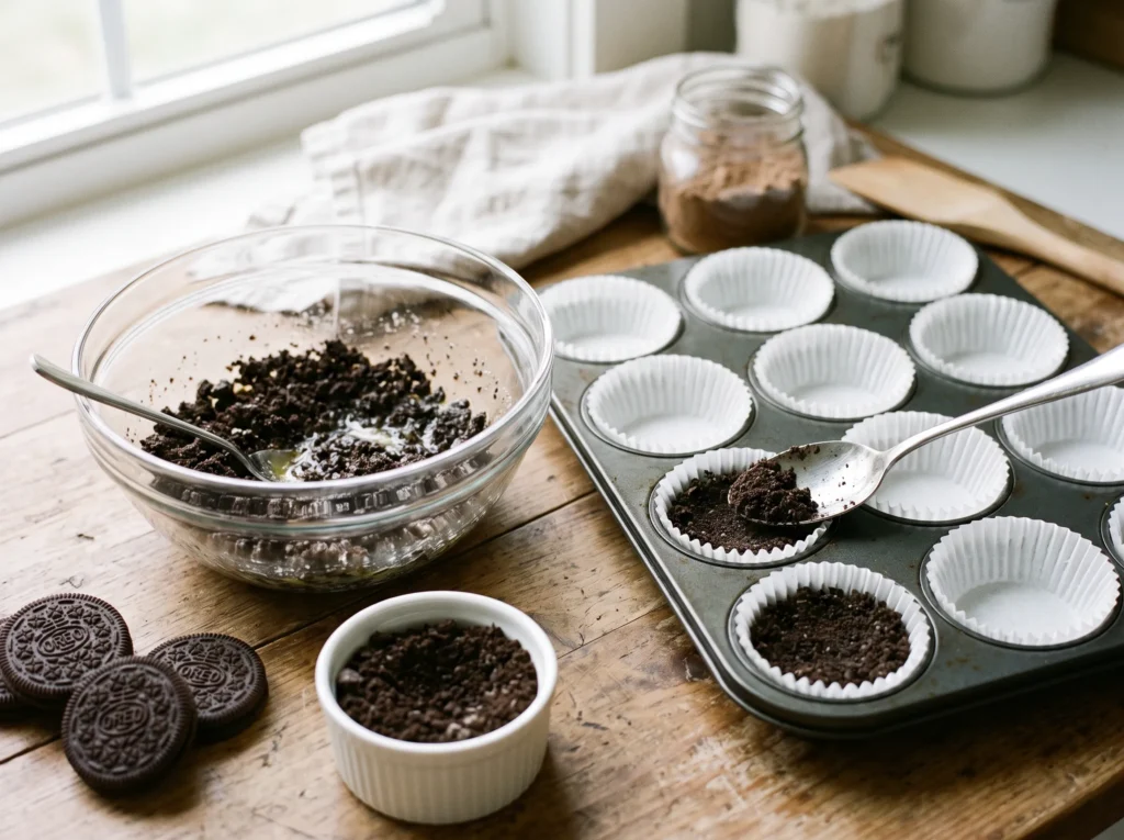 how-to-make-oreo-mini-cheesecakes